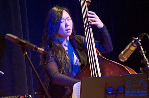 Photo of jazz bassist Linda May Han Oh at the 2016 Vision Festival. Photo by Joyce Jones.